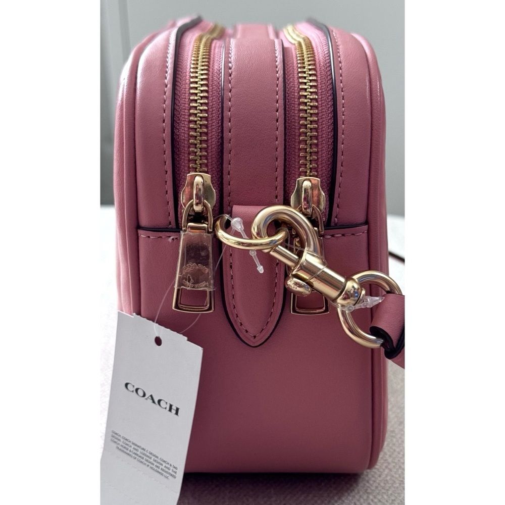 Coach CANDY PINK Puffy Jes Crossbody with Linear Quilting - Picture 7 of 14